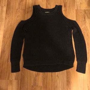 NWOT Hollister Black Cold Shoulder Sweater Size M